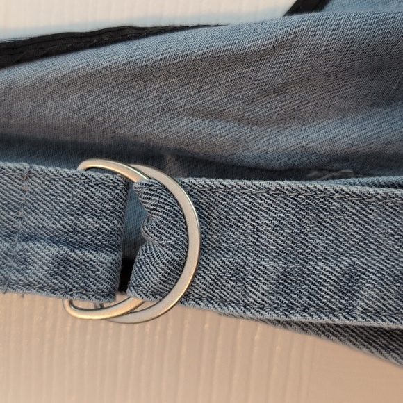 Women's Jean Denim Overall Baggy Jumpsuit Onesie with Pockets - Picture 7 of 9